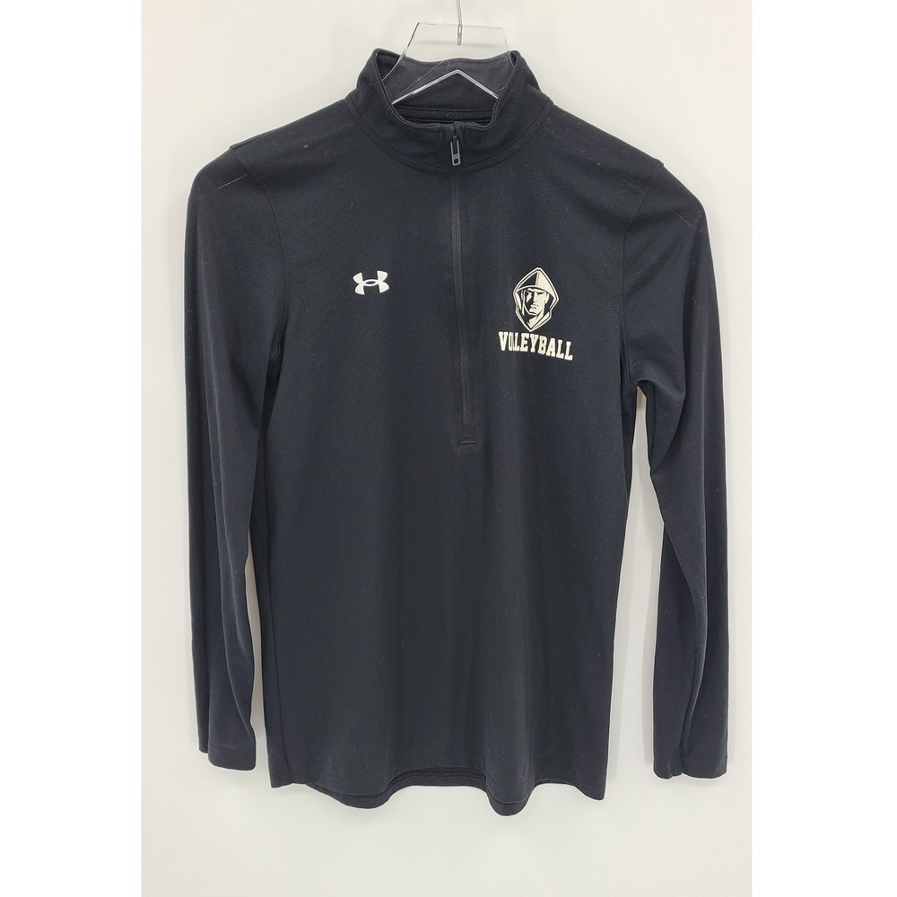 Under Armour Volleyball Quarter Zip Long Sleeve Athletic Shirt Women Small Black